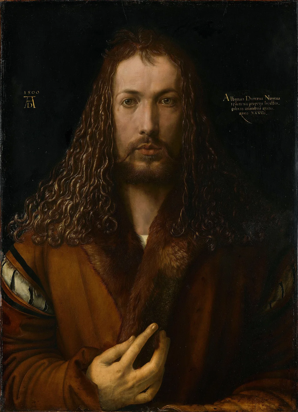 1500年に描かれたアルブレヒト・デューラーの正面向き自画像